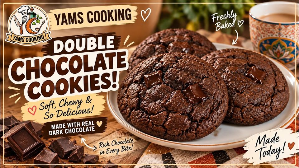 Thick double chocolate cookies